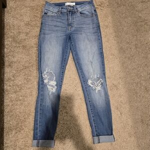 Pink Lily Distressed Jeans